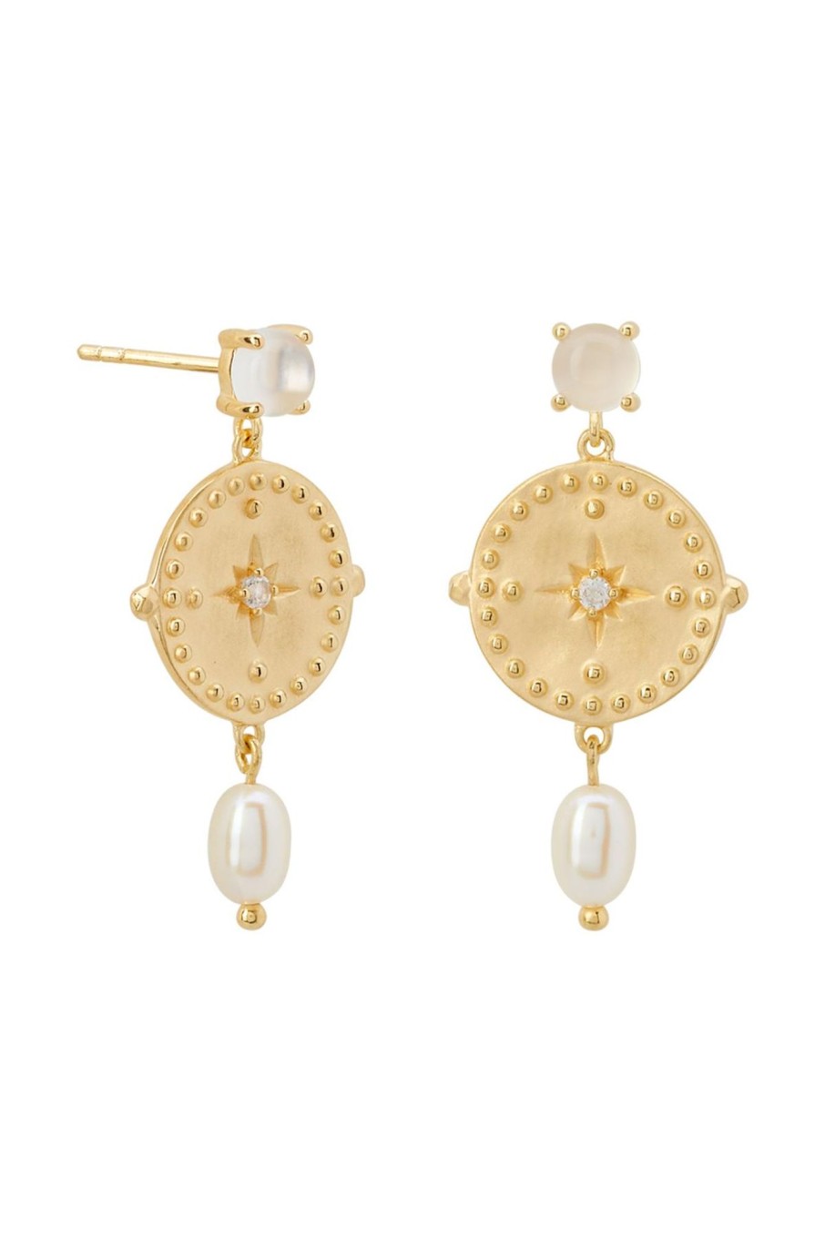 Cable Melbourne Jewellery | Murkani Disc Earrings Gold - Gold