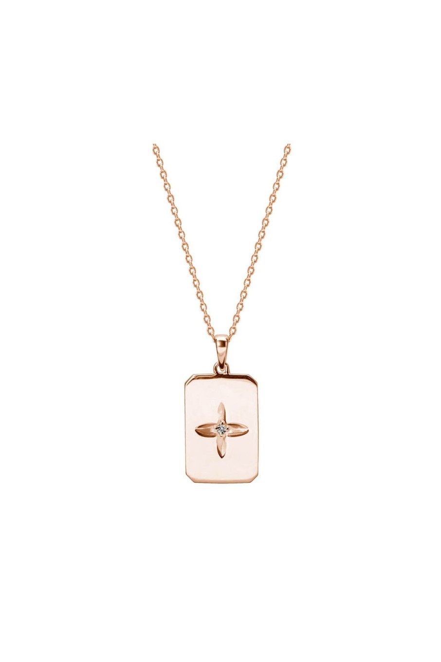 Cable Melbourne Jewellery | Murkani Rectangle Necklace - Rose Gold