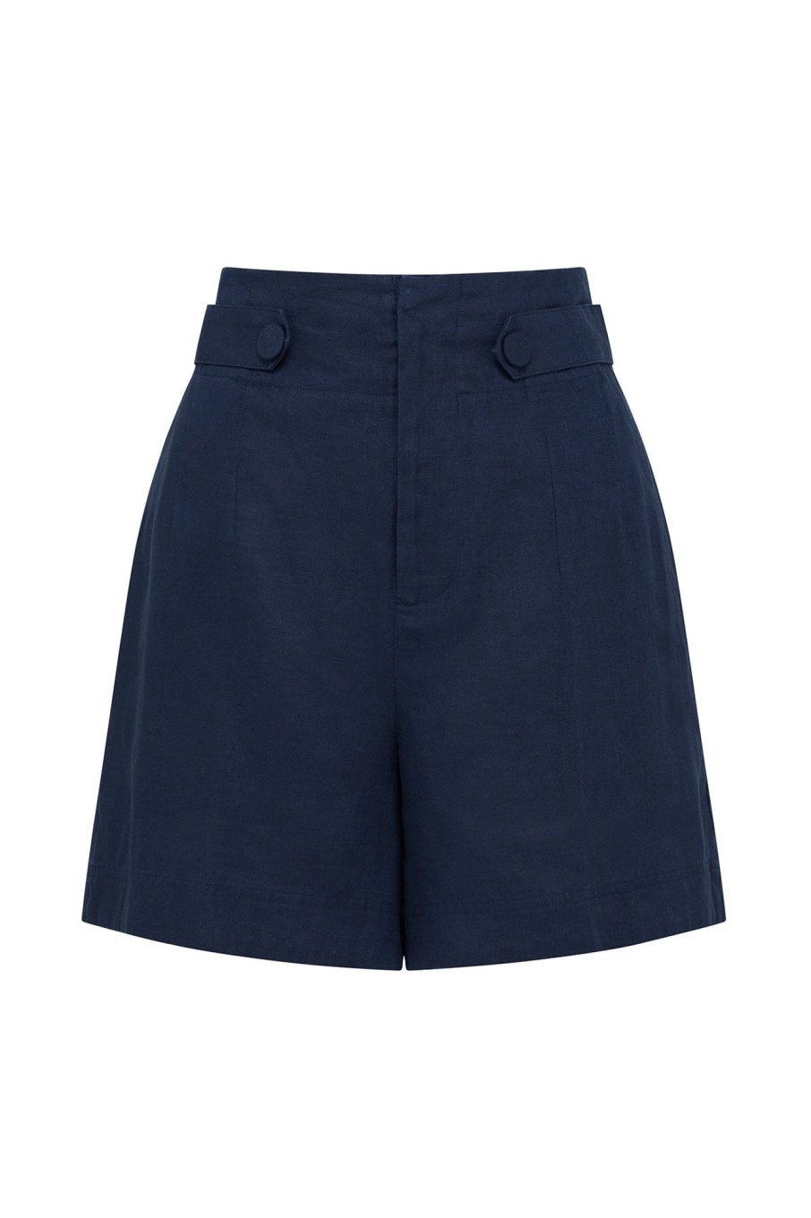 Cable Melbourne Pants & Shorts | Pure Linen Short - Navy