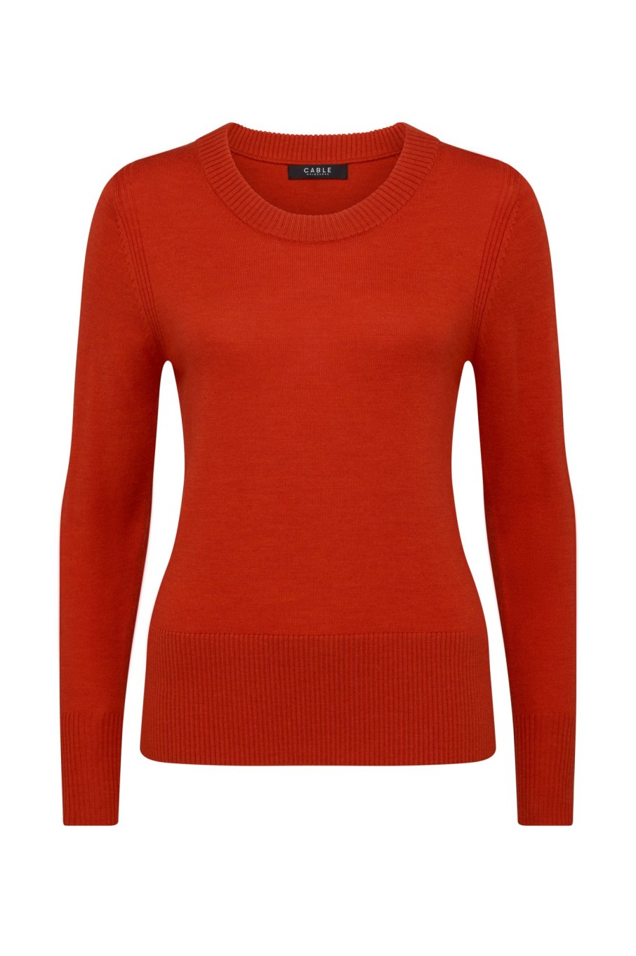 Cable Melbourne Jumpers | Nina Merino Jumper - Tomato Red