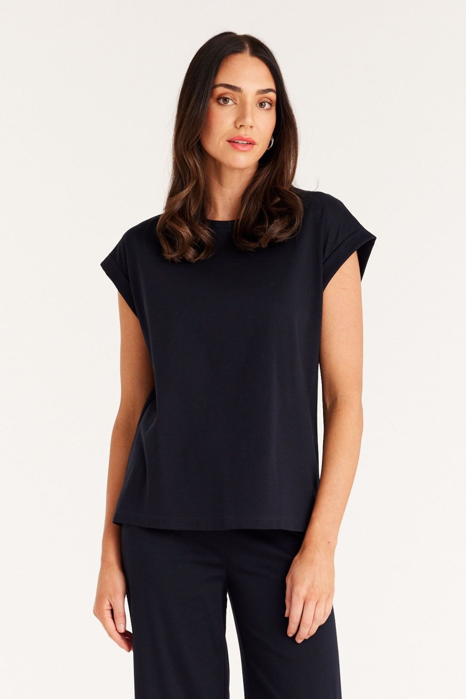 Cable Melbourne Tops & Shirts | Spring Ponti Tee - Navy