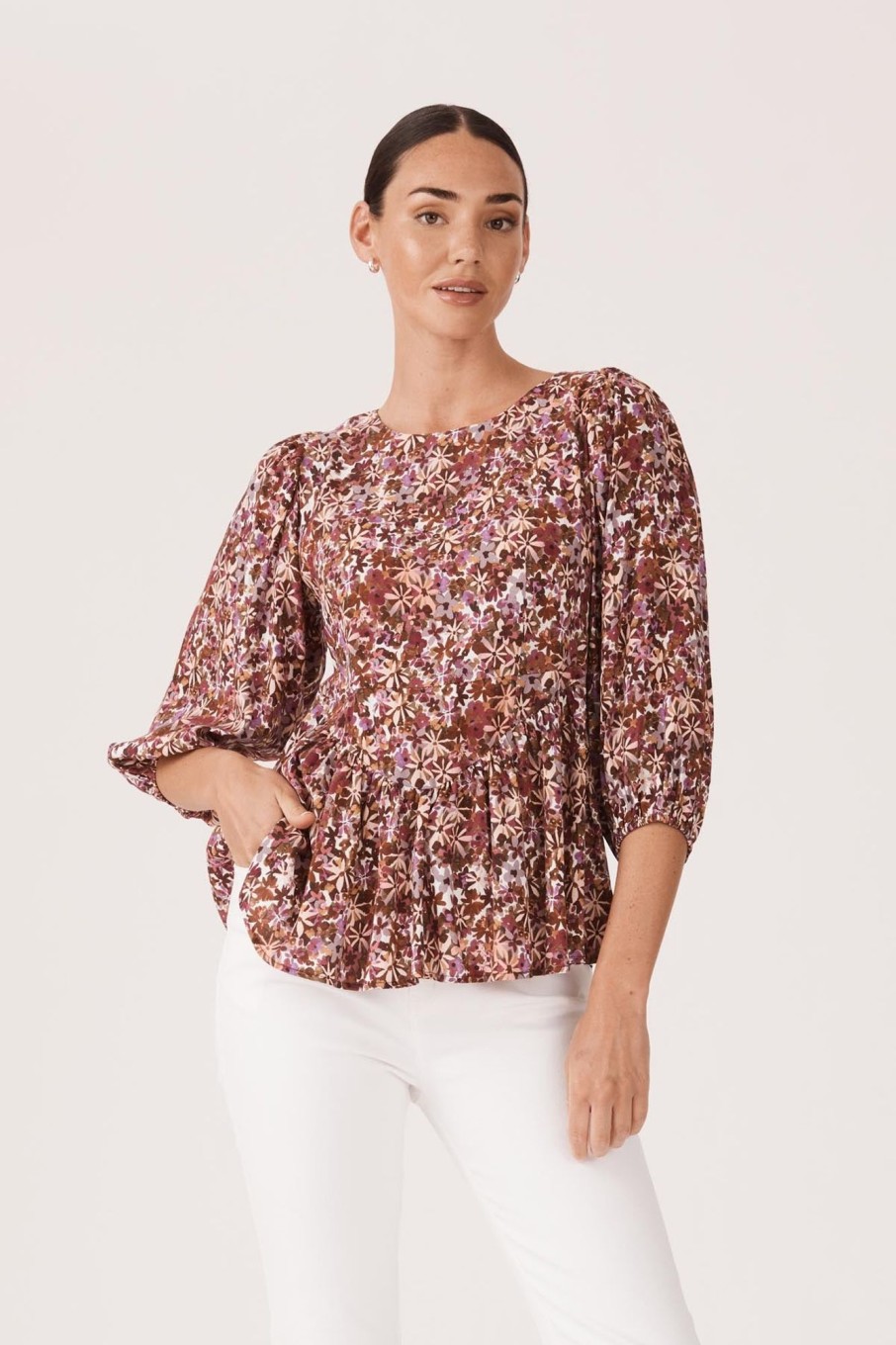 Cable Melbourne Tops & Shirts | Bari Blouse - Spring Floral Print