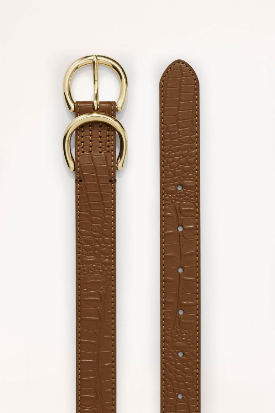 Cable Melbourne Belts | Embossed Croc Hip Belt - Tan