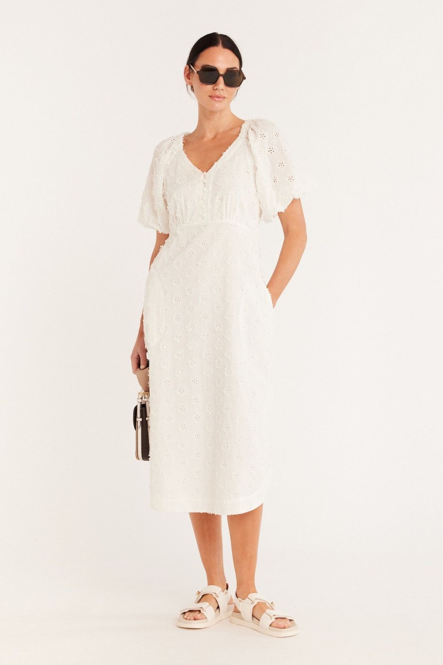 Cable Melbourne Dresses | Havana Embroidered Dress - White