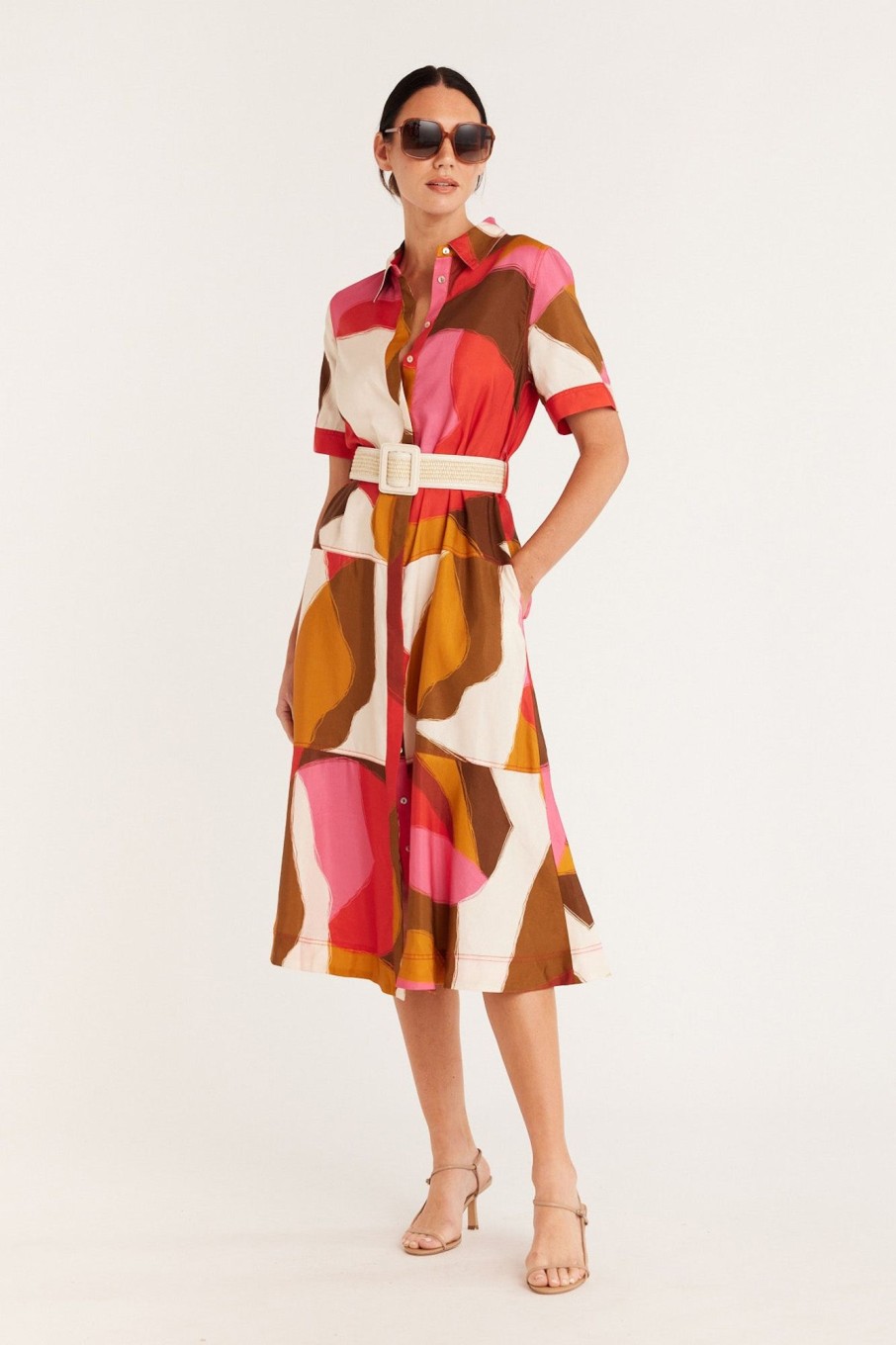 Cable Melbourne Dresses | Seville Midi Dress - Bloch Print