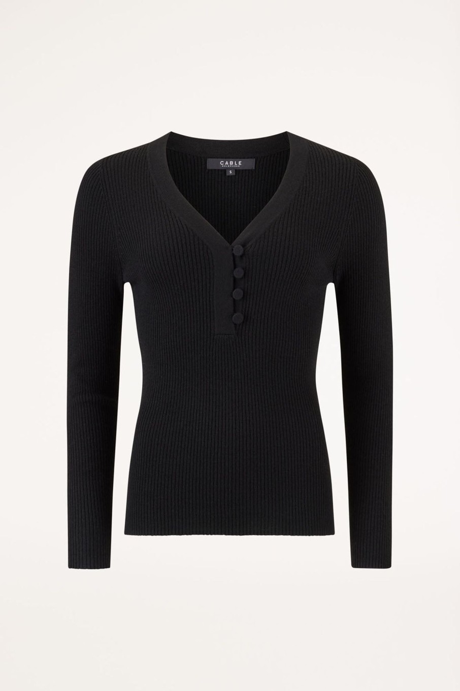 Cable Melbourne Foundation Basics | Elsa Merino Jumper - Black