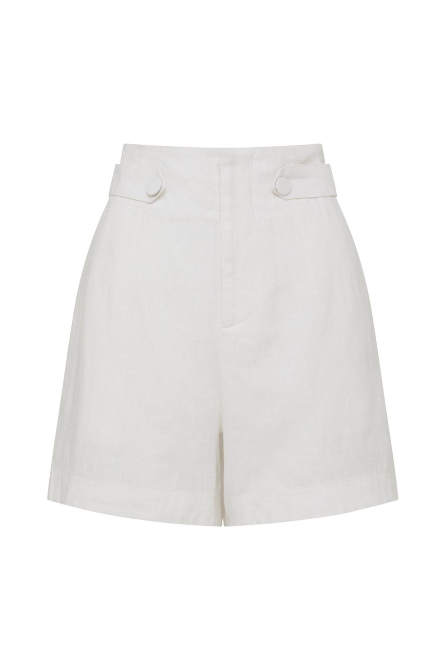 Cable Melbourne Pants & Shorts | Pure Linen Short - White