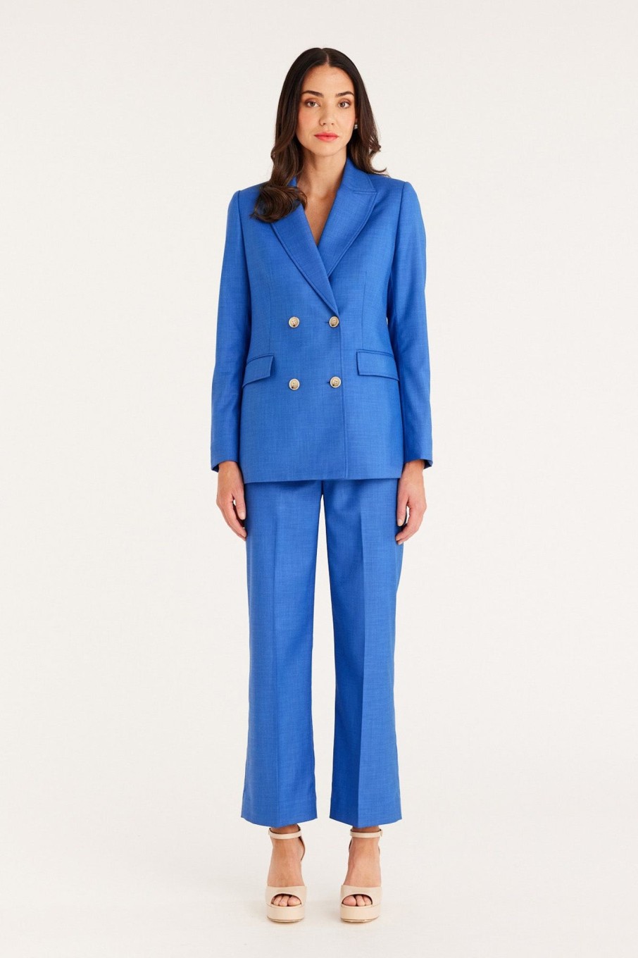 Cable Melbourne Matching Sets | Tate Wide Leg Pant - Cobalt Blue