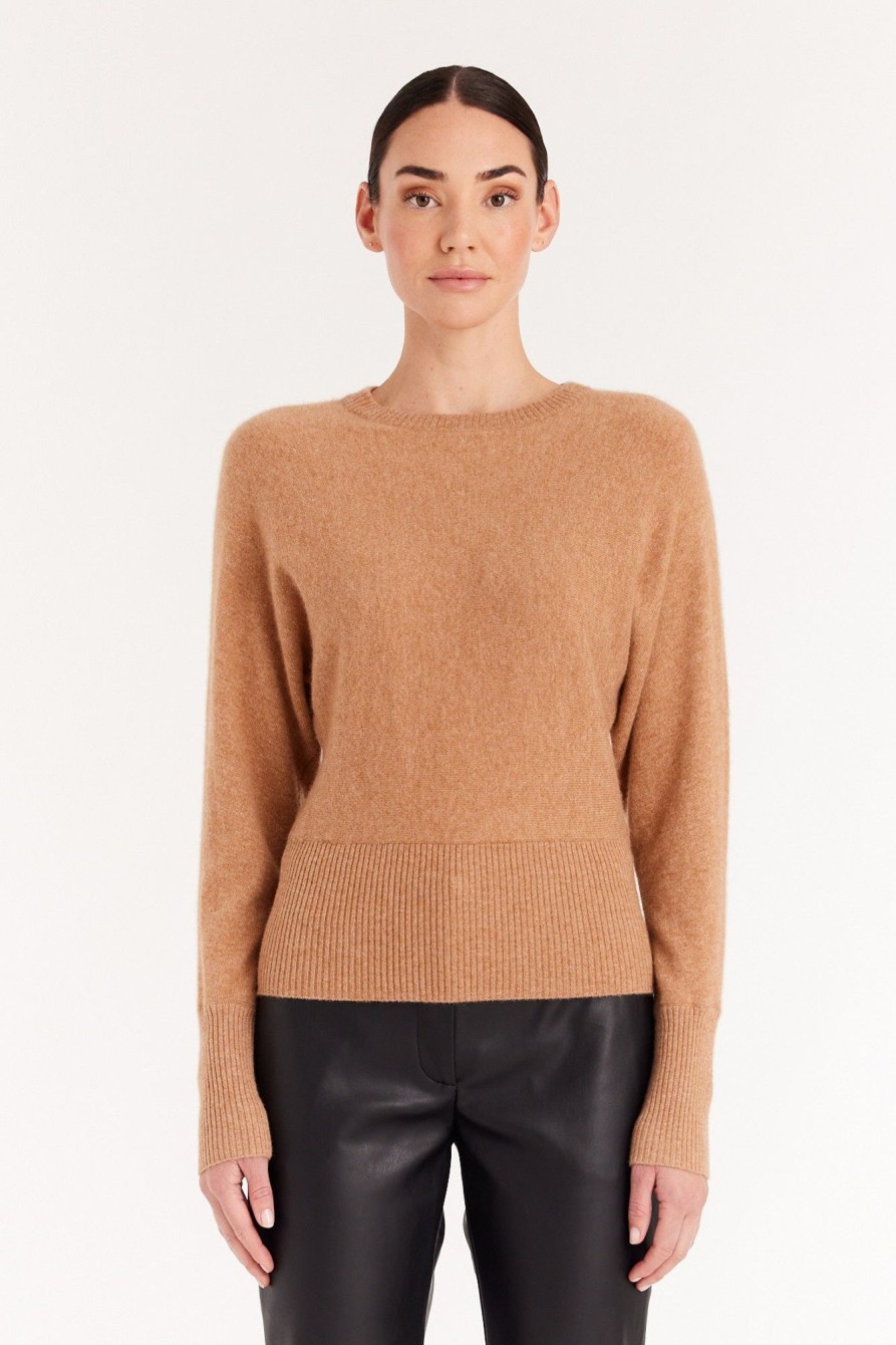 Cable Melbourne Jumpers | Cashmere Batwing Jumper - Camel