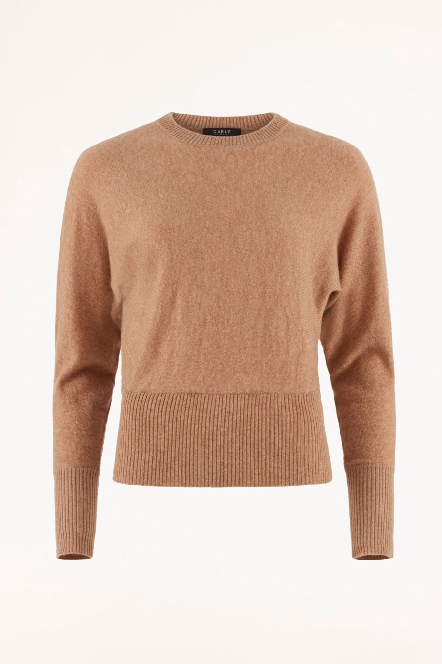 Cable Melbourne Jumpers | Cashmere Batwing Jumper - Camel