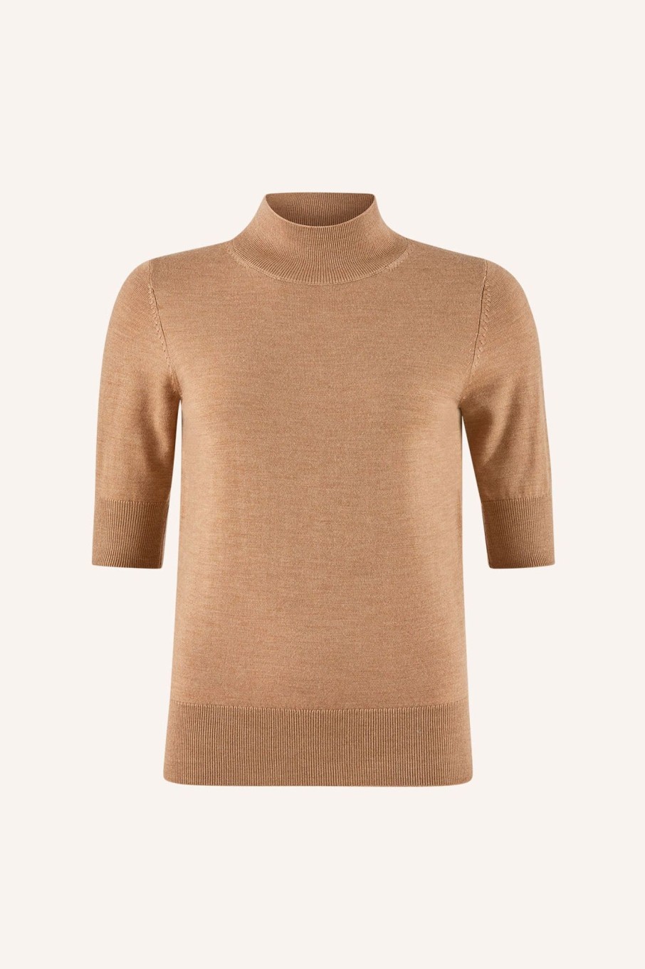 Cable Melbourne Knitwear | Claudia Merino Tee - Camel