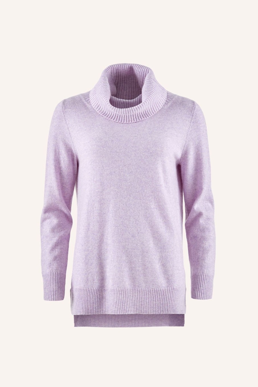 Cable Melbourne Jumpers | Cashmere Cowl Jumper - Lavender