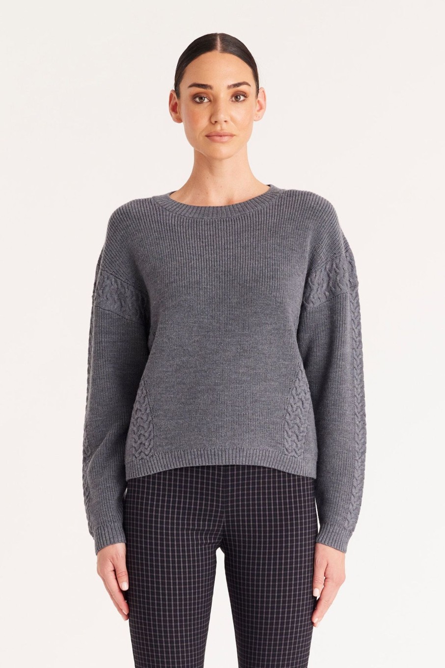 Cable Melbourne Jumpers | Cable Jumper - Charcoal