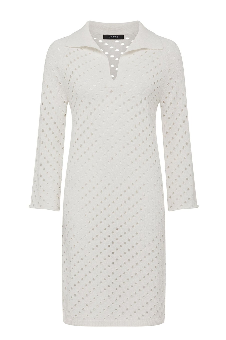 Cable Melbourne Dresses | Henley Mesh Tunic - White