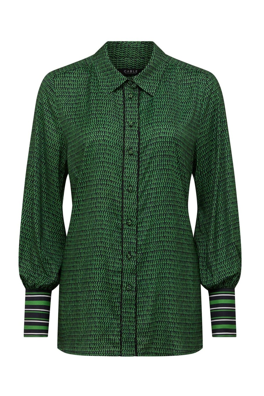 Cable Melbourne Matching Sets | Vienna Shirt - Green Print