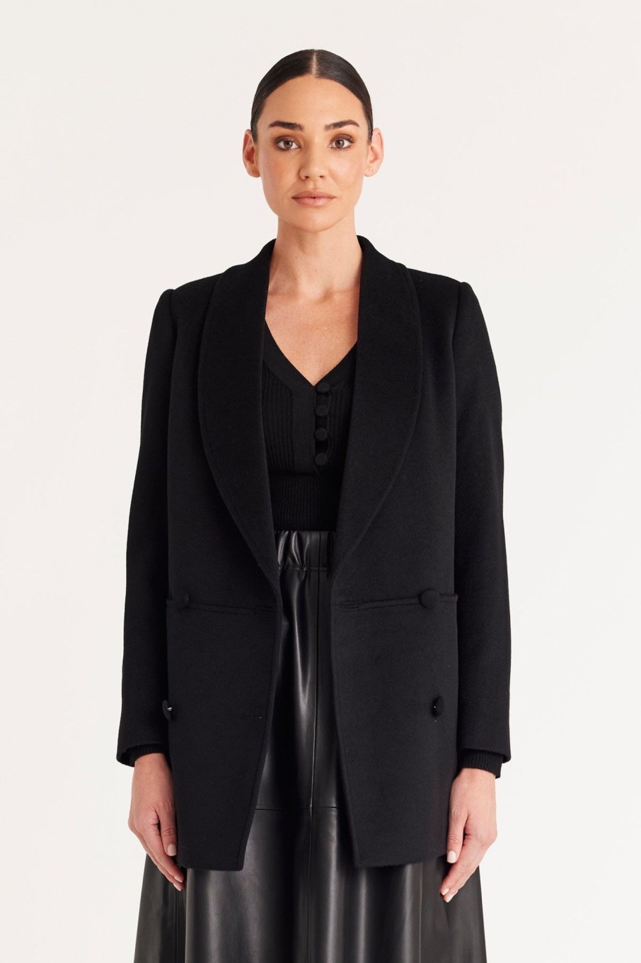 Cable Melbourne Jackets, Blazers & Coats | Bjorn Wool Coat - Black