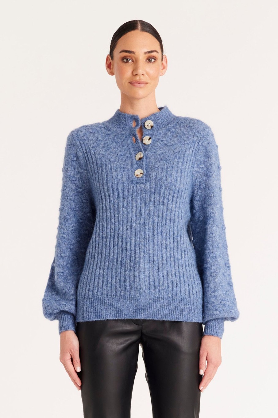 Cable Melbourne Jumpers | Gabriel Bobble Jumper - Denim