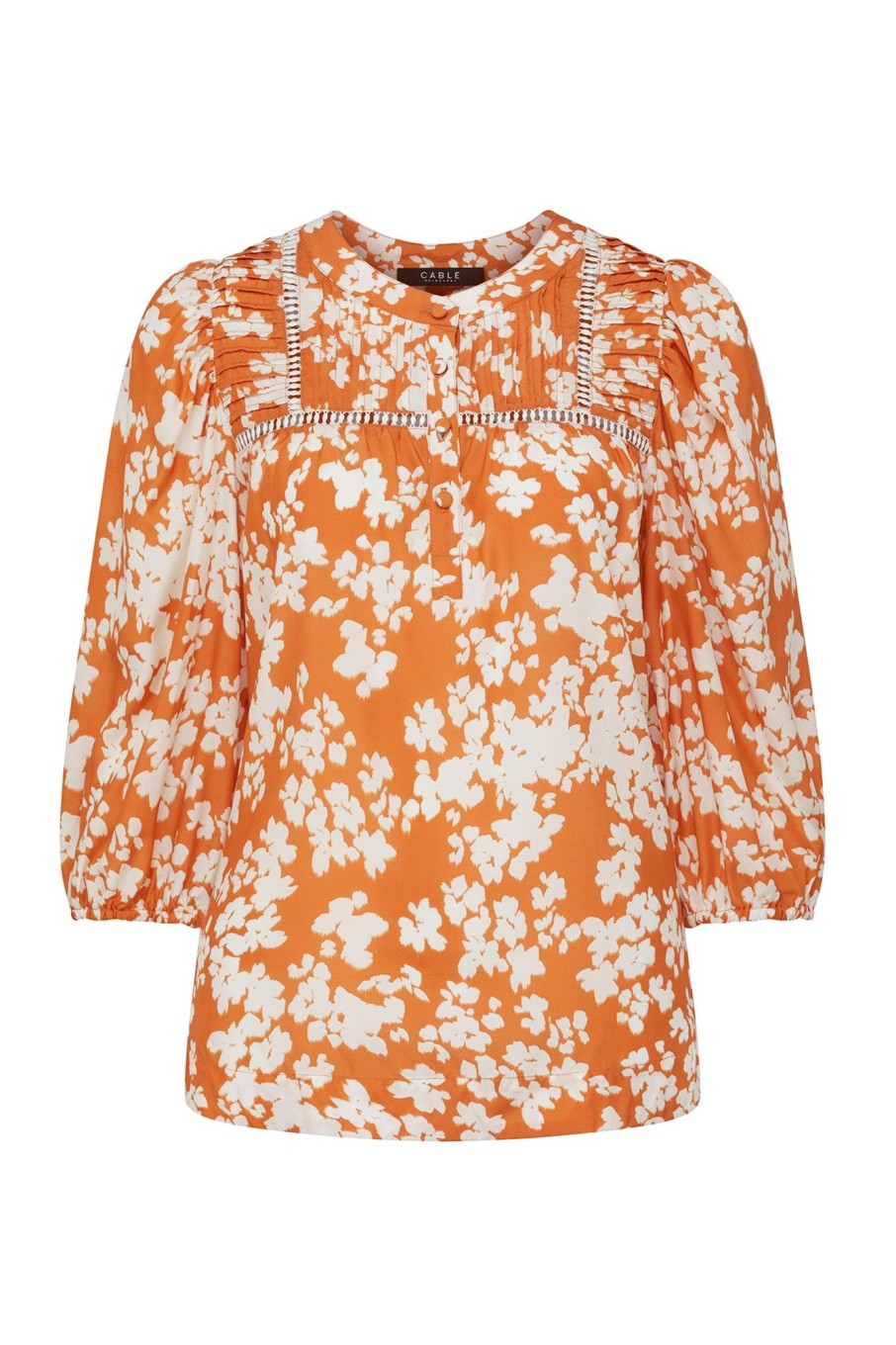 Cable Melbourne Tops & Shirts | Valencia Blouse - Orange Floral