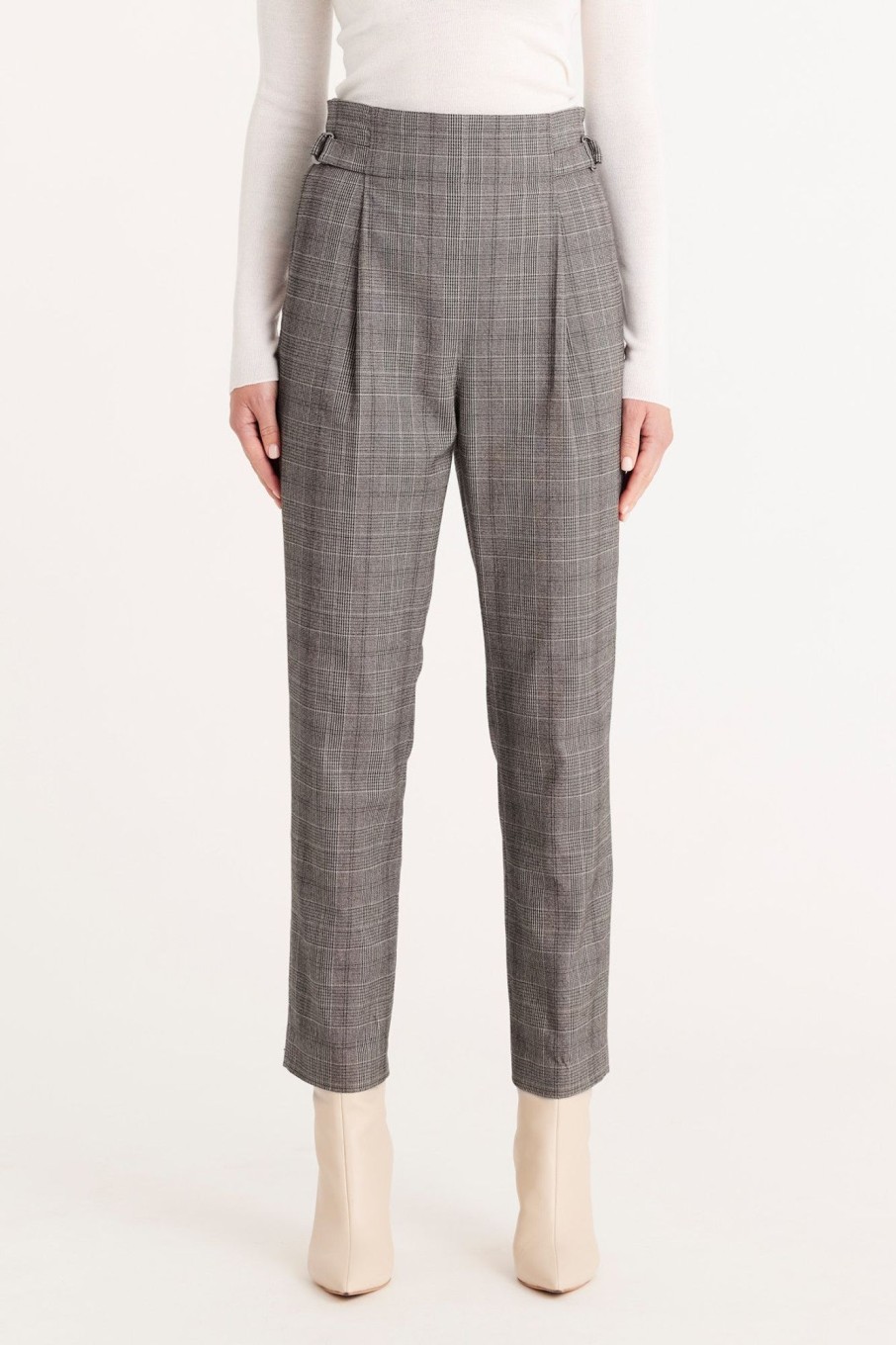 Cable Melbourne Pants & Shorts | Stockholm Check Pant - Grey Check