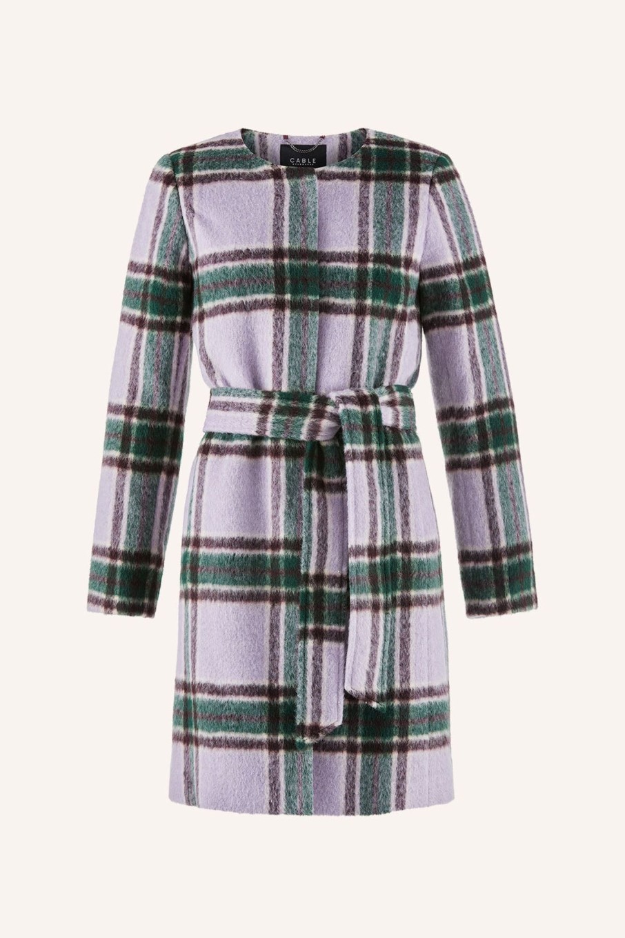 Cable Melbourne Jackets, Blazers & Coats | Piper Check Coat - Lilac Check