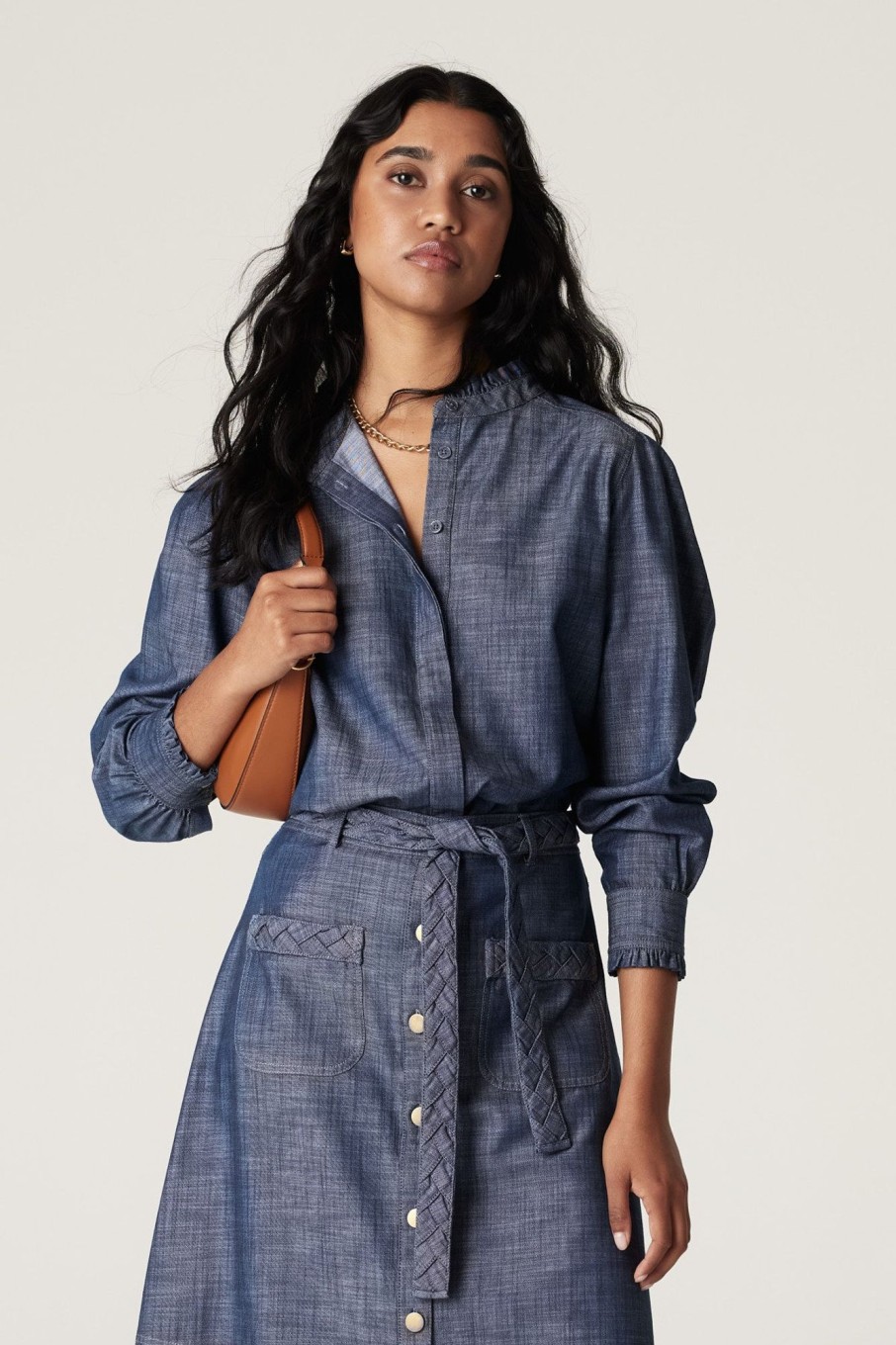 Cable Melbourne Matching Sets | Chambray Blouse - Blue