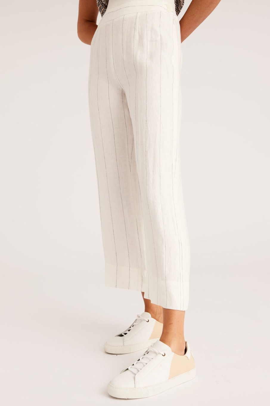 Cable Melbourne Pants & Shorts | Stripe Wide Leg Pant - Ivory/Black