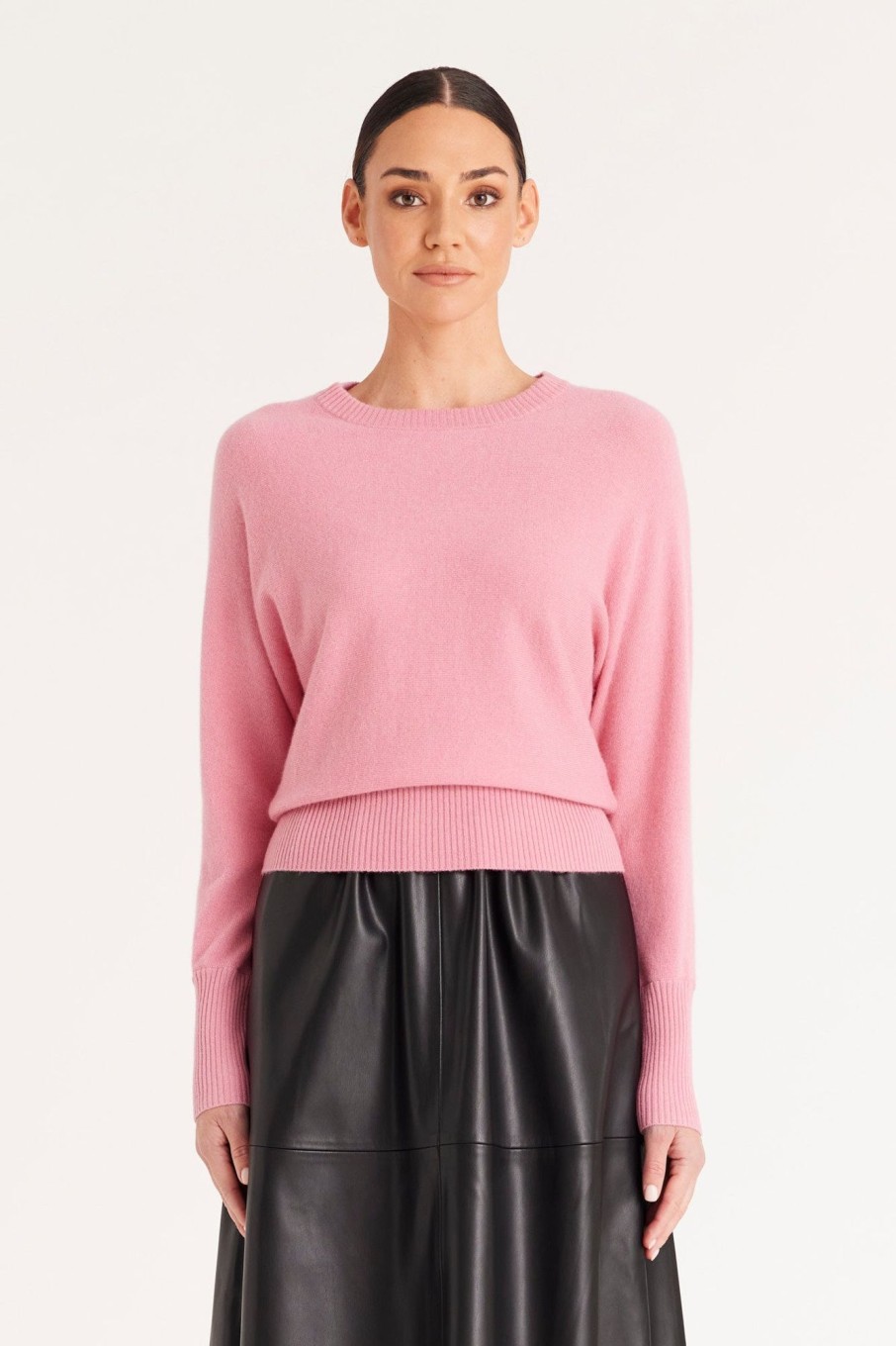 Cable Melbourne Jumpers | Cashmere Batwing Jumper - Rose