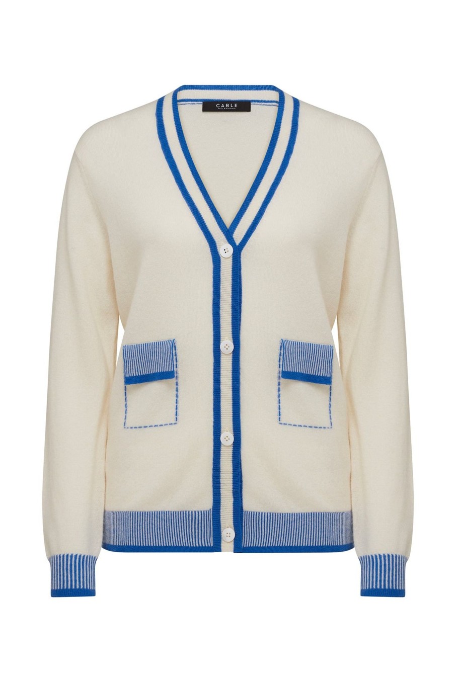 Cable Melbourne Knitwear | Cashwool Cardigan - White