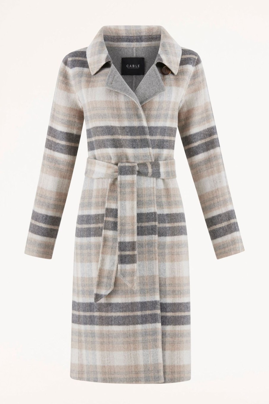 Cable Melbourne Jackets, Blazers & Coats | Claude Check Coat - Natural Check