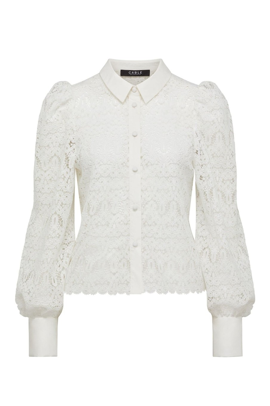 Cable Melbourne Tops & Shirts | Dahlia Lace Shirt - Ivory