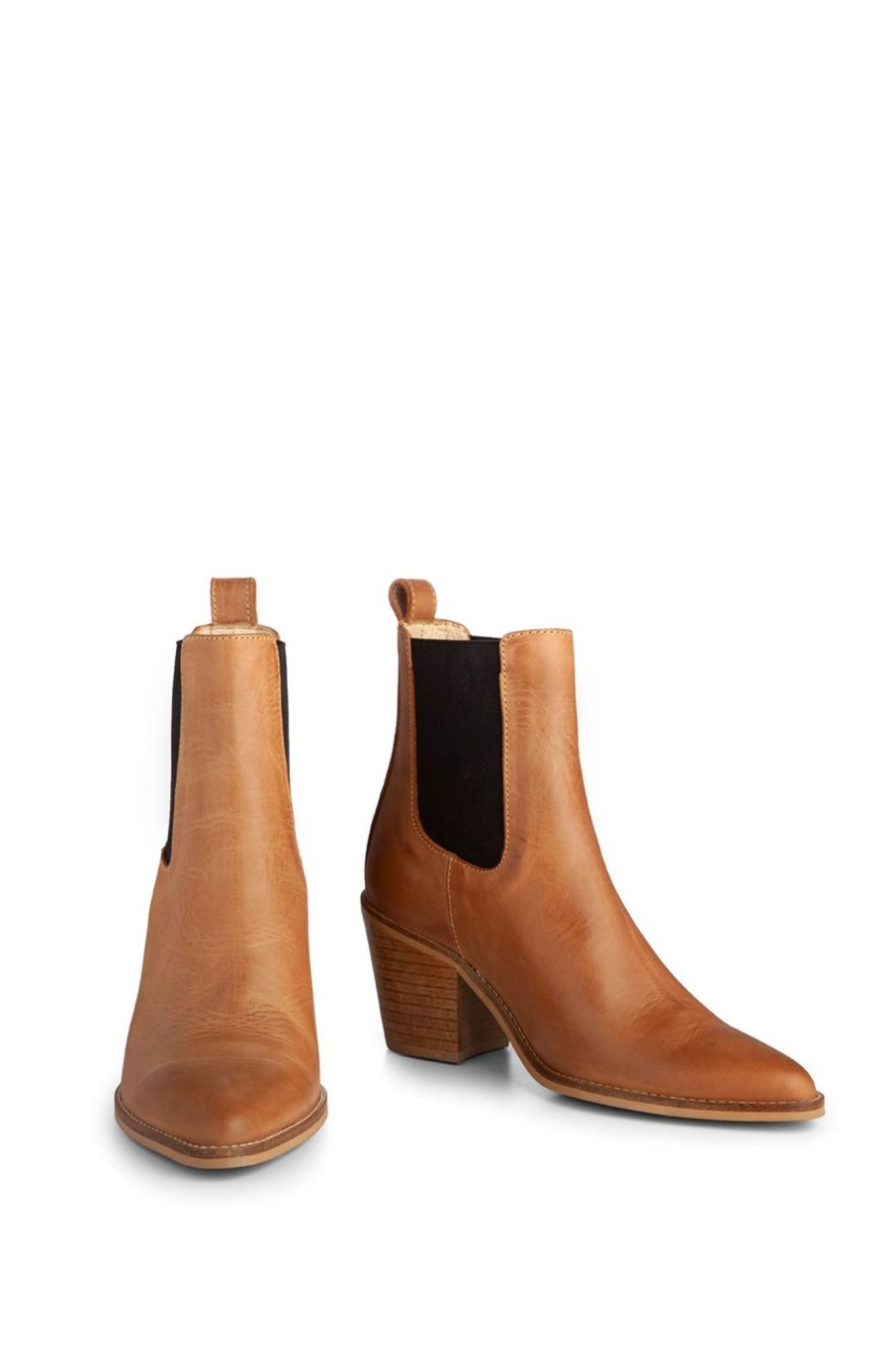 Cable Melbourne Shoes | Ivy Lee Celine Boot - Dark Tan