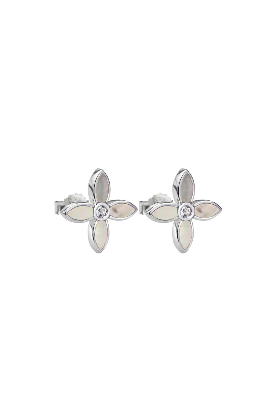 Cable Melbourne Jewellery | Murkani Floral Earrings Silver - Silver