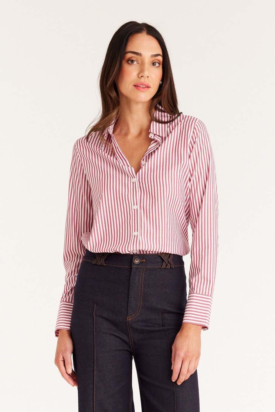 Cable Melbourne Tops & Shirts | Henri Shirt - Red Stripe