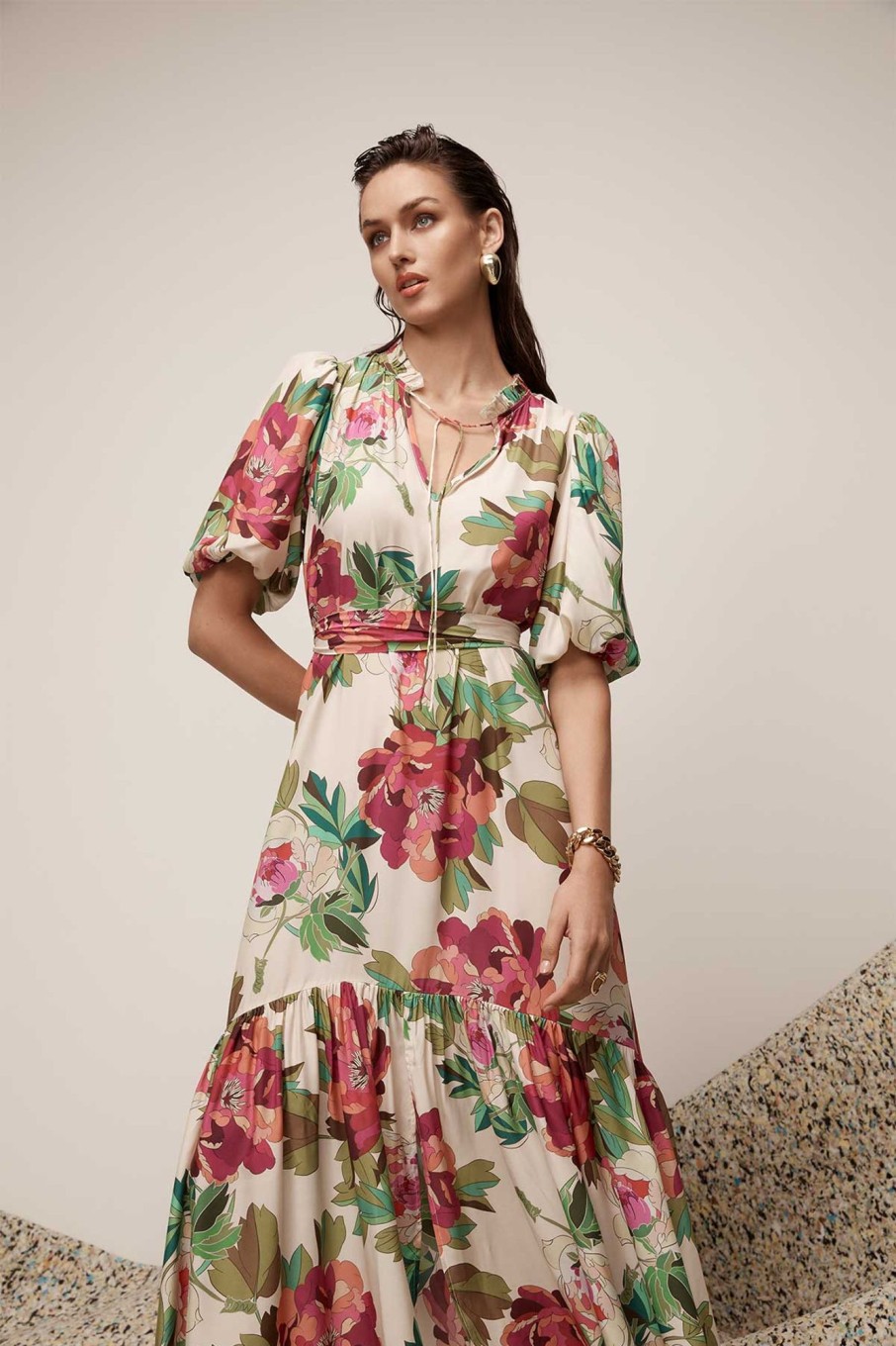 Cable Melbourne Dresses | Fleur Maxi Dress - Pink Floral